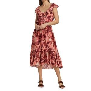 Ramy Brook Printed Larson Dress ~ Blush Tie Dye